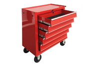 جعبه ابزار کشوی قرمز 24 اینچی چرخدار Spcc Cold Steel Storage With EVA Mat